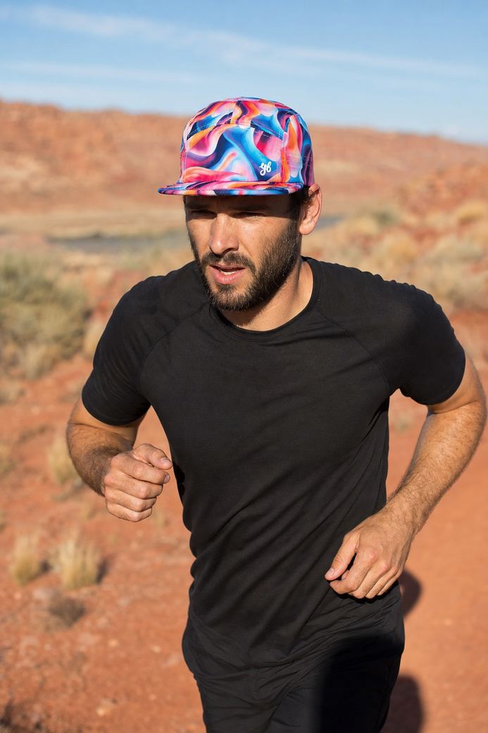 Art Series 2 running cap, worn on the run