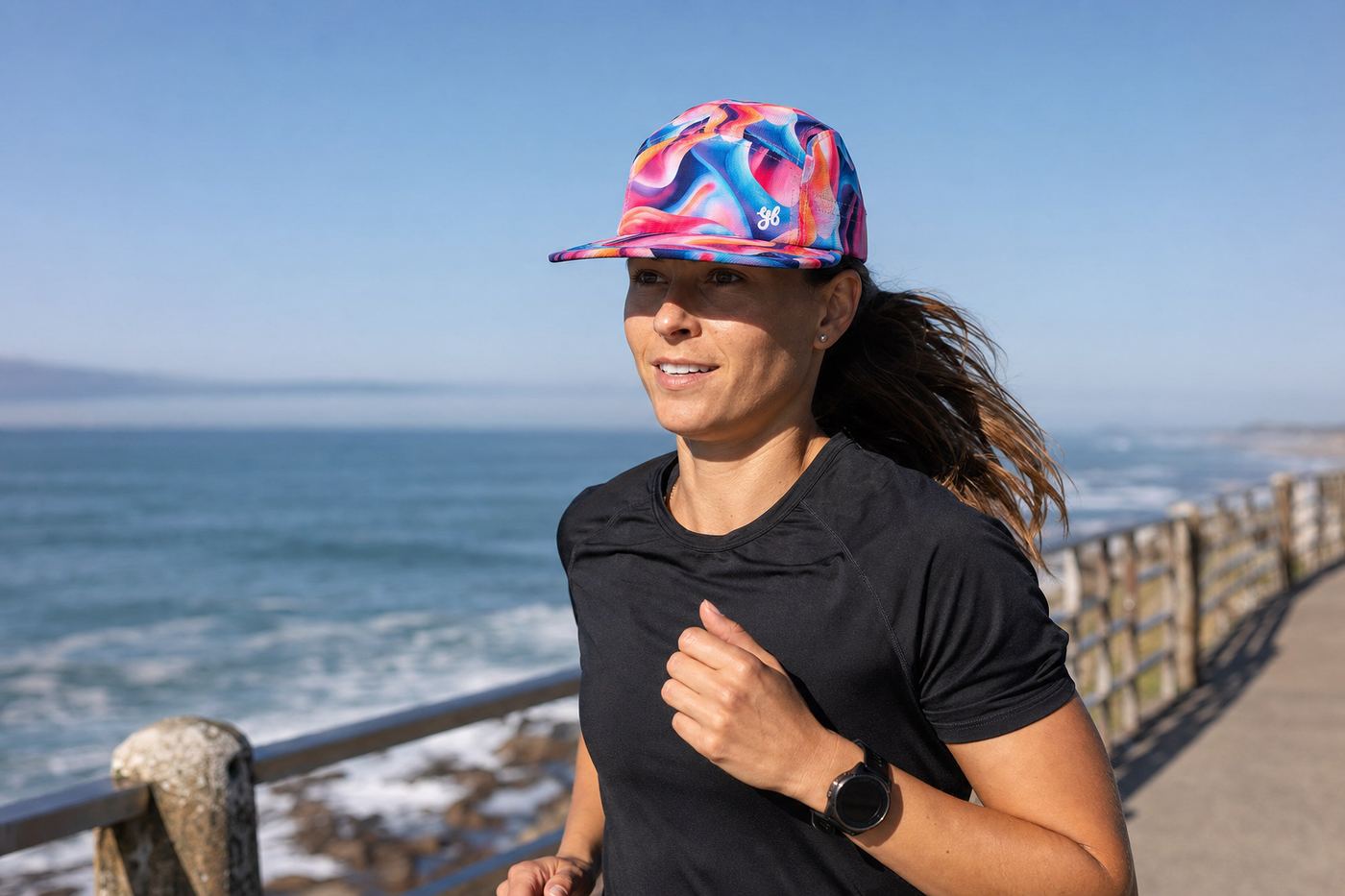 Art Series 2 running cap, worn on the run