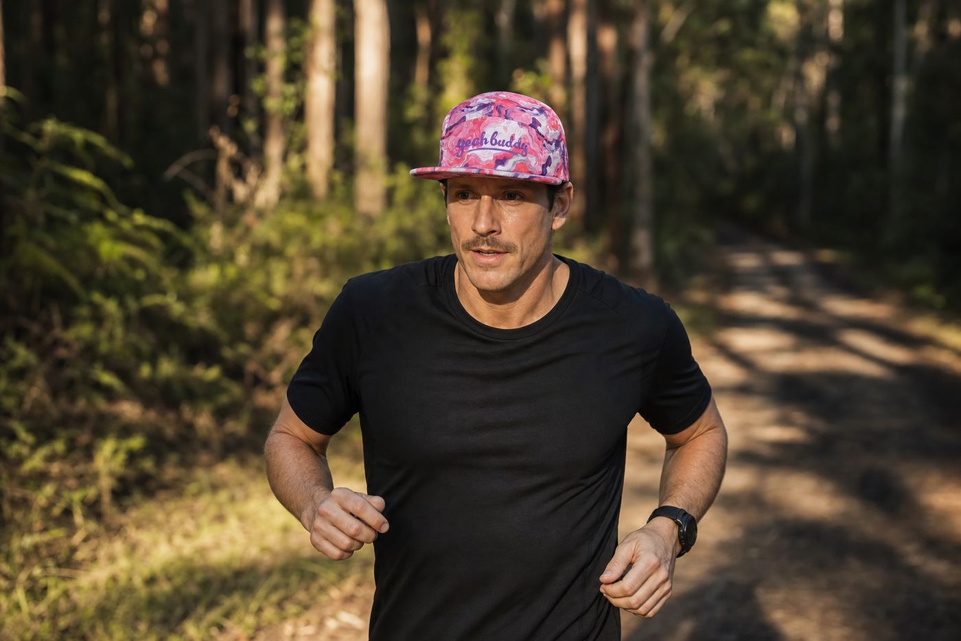 Art Series 58 running cap, worn on the run