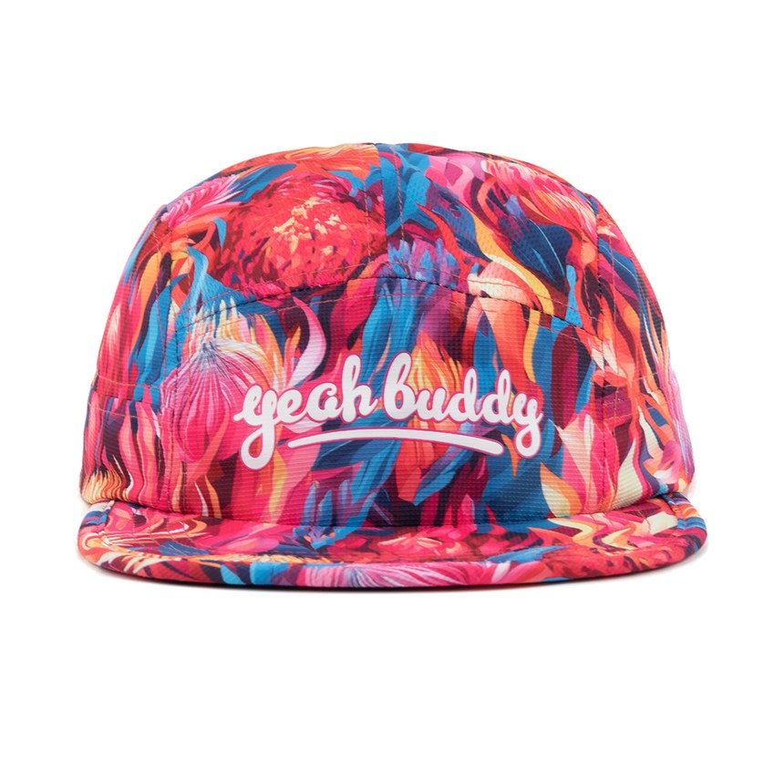 Yeah Buddy Art Series 777 by Brooke Staff, tropical bloom print running cap