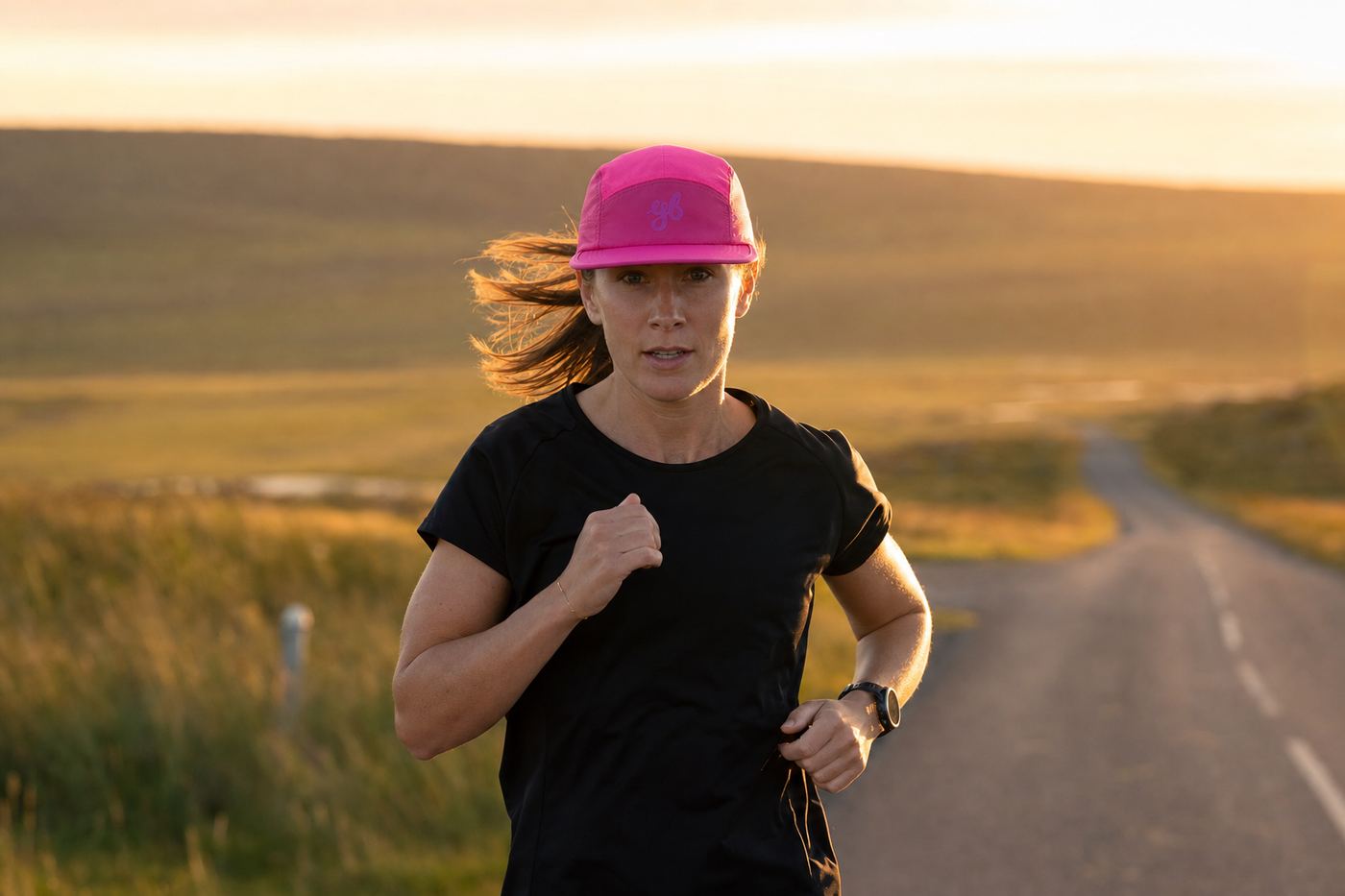 Bandicoot running cap, worn on the run