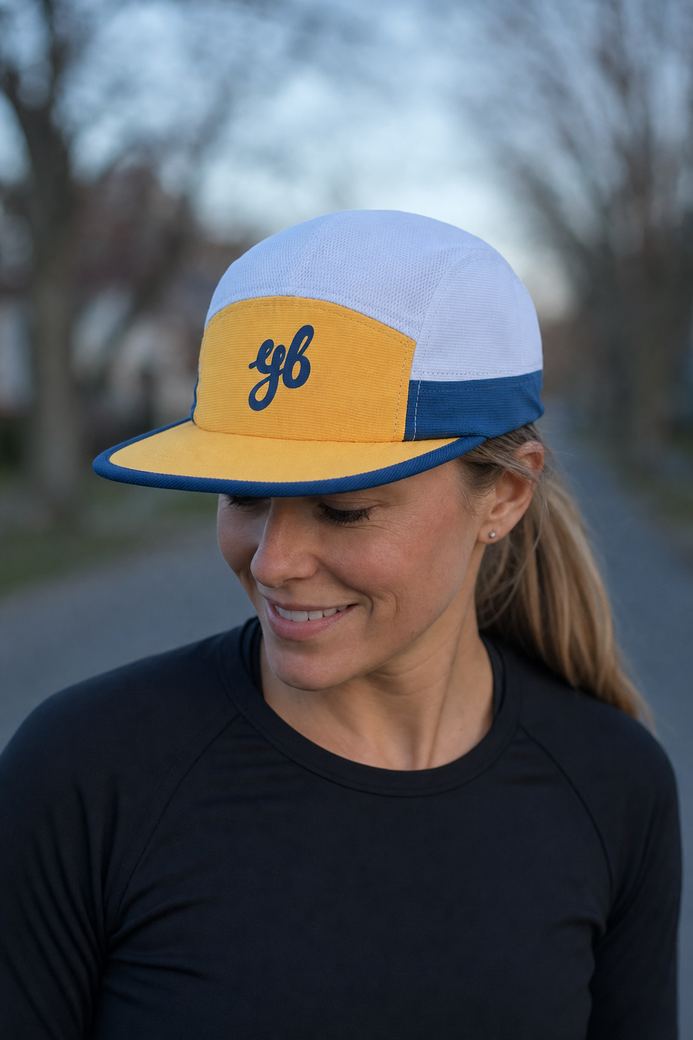 Lakehouse running cap, worn on the run