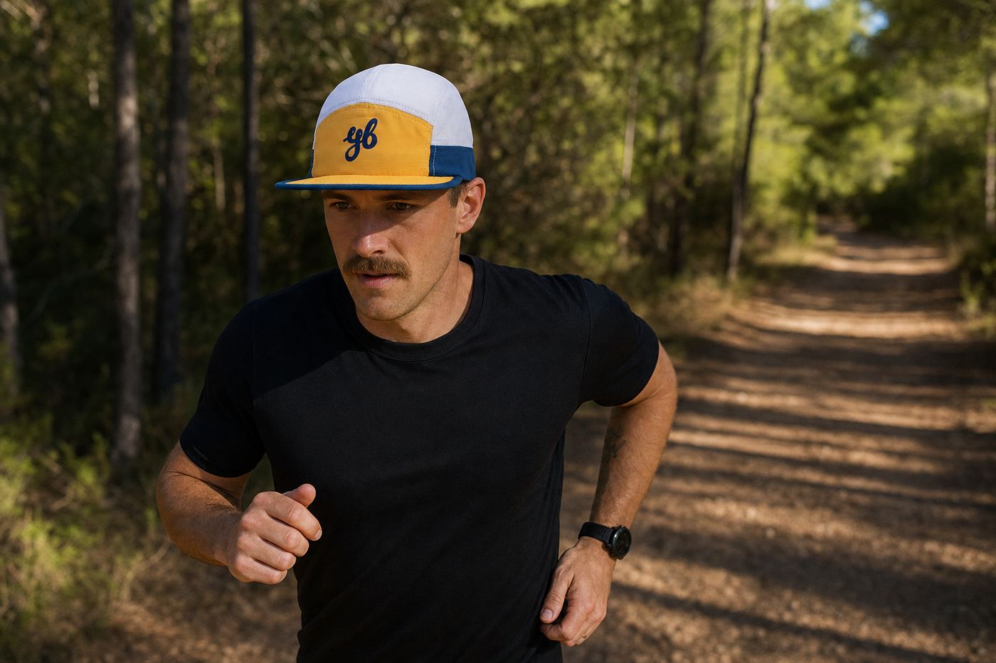 Lakehouse running cap, worn on the run