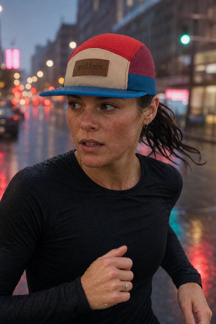 Pathfinder running cap, worn on the run