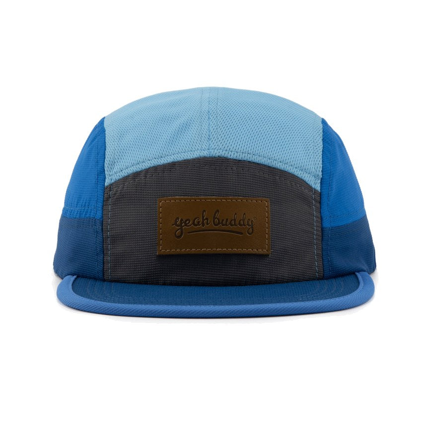 Yeah Buddy Seaside blue-tone five-panel running cap with a leather patch
